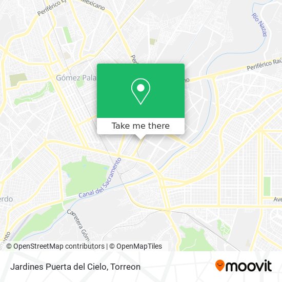 Jardines Puerta del Cielo map