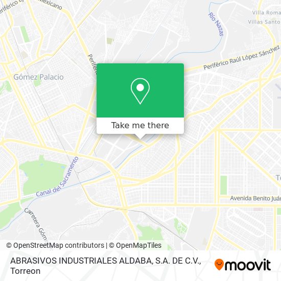 ABRASIVOS INDUSTRIALES ALDABA, S.A. DE C.V. map