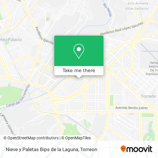 Mapa de Nieve y Paletas Bips de la Laguna