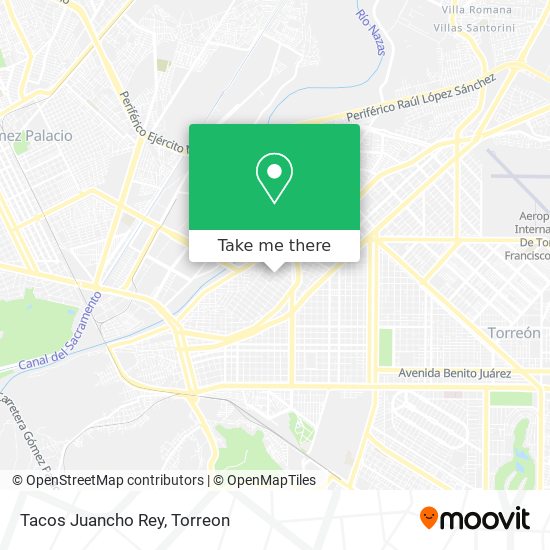 Mapa de Tacos Juancho Rey