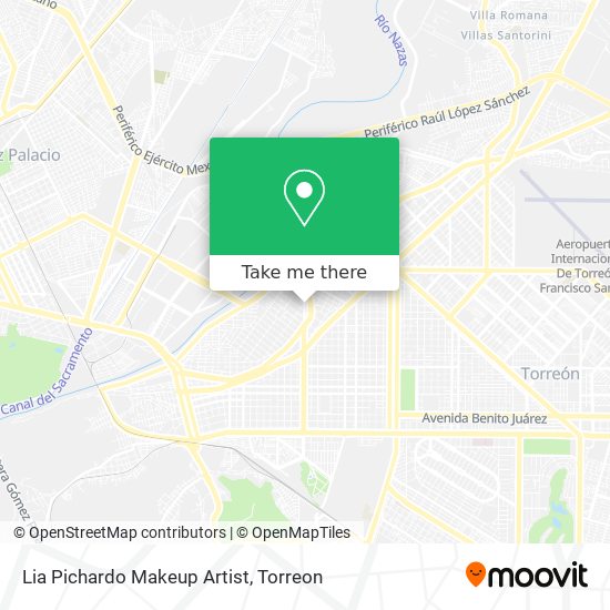 Mapa de Lia Pichardo Makeup Artist