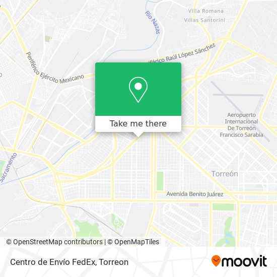Centro de Envío FedEx map
