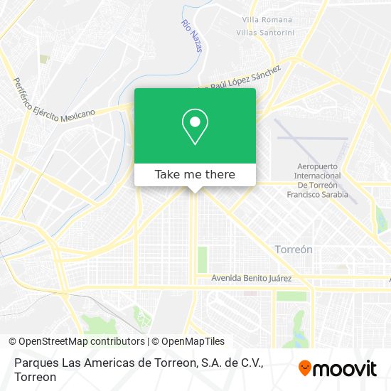 Parques Las Americas de Torreon, S.A. de C.V. map