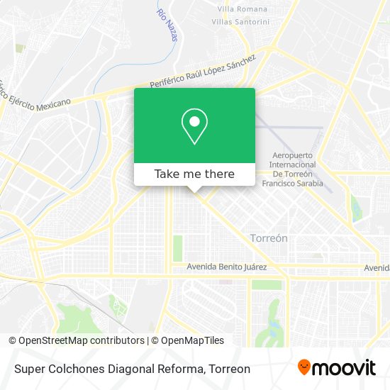 Super Colchones Diagonal Reforma map