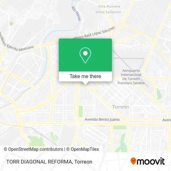 TORR DIAGONAL REFORMA map
