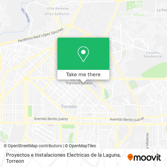 Proyectos e Instalaciones Electricas de la Laguna map