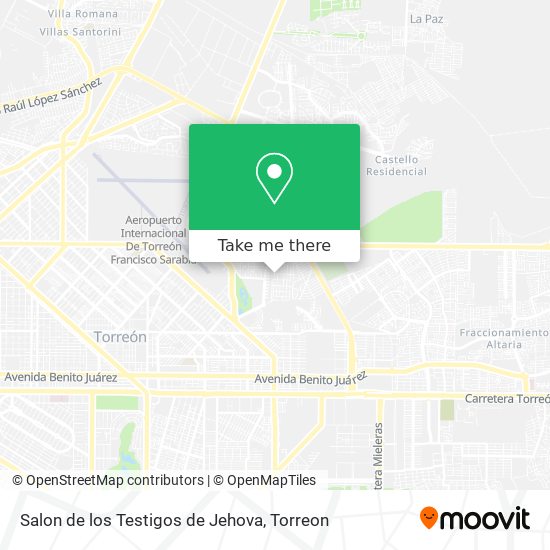 Mapa de Salon de los Testigos de Jehova