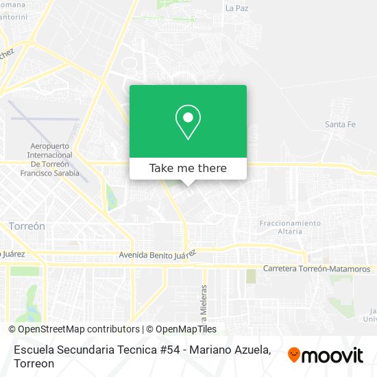 Mapa de Escuela Secundaria Tecnica #54 - Mariano Azuela