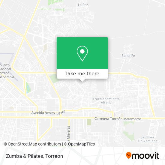 Zumba & Pilates map