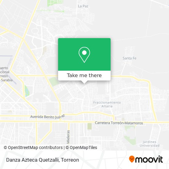 Mapa de Danza Azteca Quetzalli