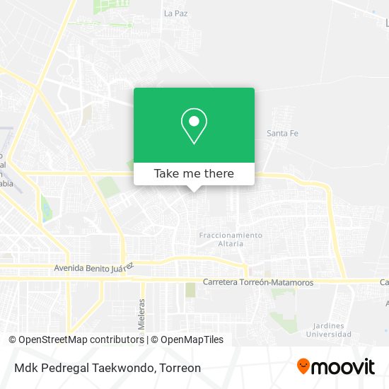 Mapa de Mdk Pedregal Taekwondo