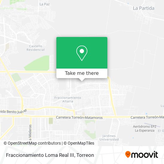 Fraccionamiento Loma Real III map