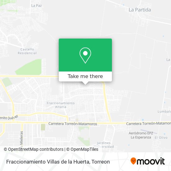 Mapa de Fraccionamiento Villas de la Huerta