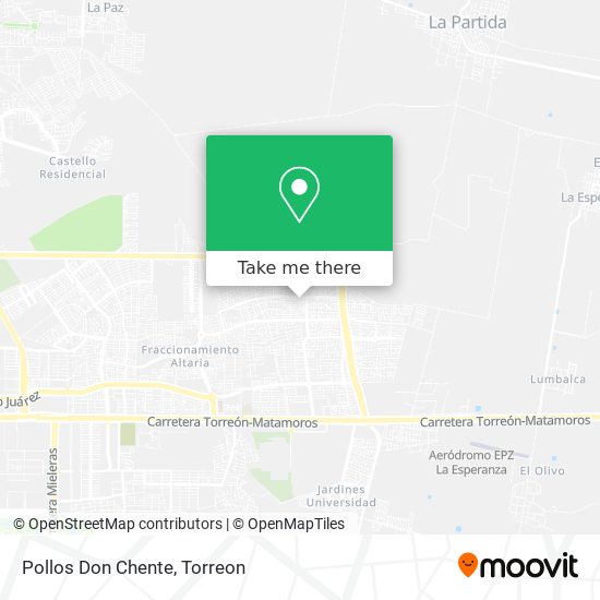 Mapa de Pollos Don Chente