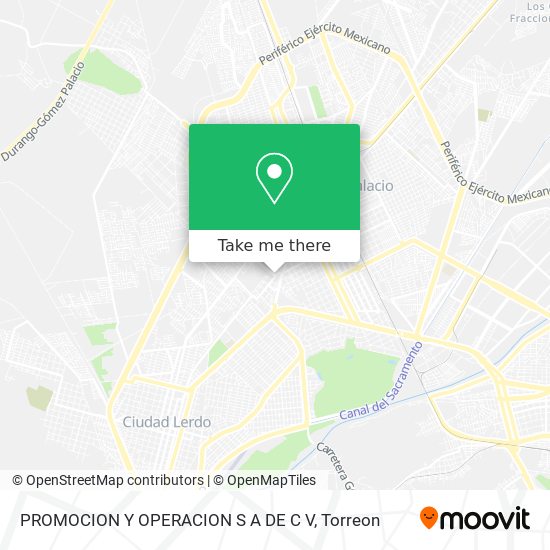 Mapa de PROMOCION Y OPERACION S A DE C V