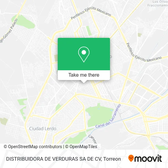 Mapa de DISTRIBUIDORA DE VERDURAS SA DE CV
