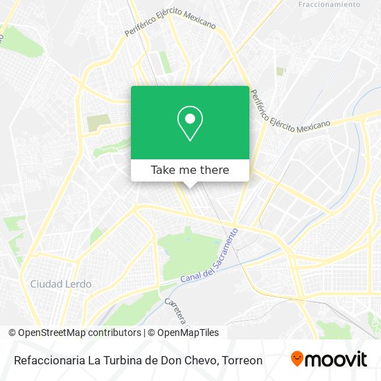 Refaccionaria La Turbina de Don Chevo map