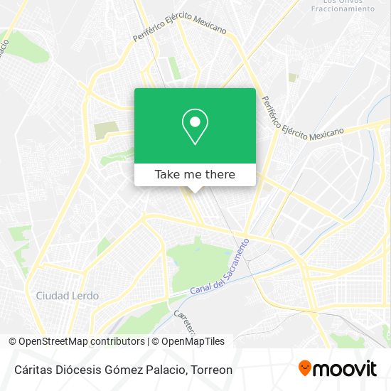 Cáritas Diócesis Gómez Palacio map