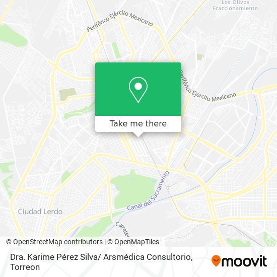 Dra. Karime Pérez Silva/ Arsmédica Consultorio map