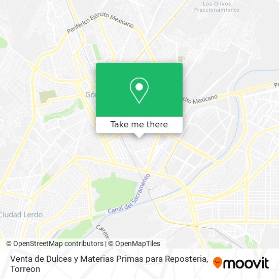 Mapa de Venta de Dulces y Materias Primas para Reposteria