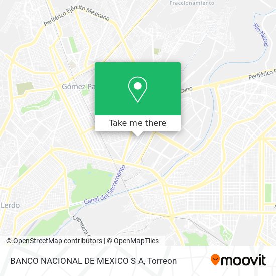 BANCO NACIONAL DE MEXICO S A map