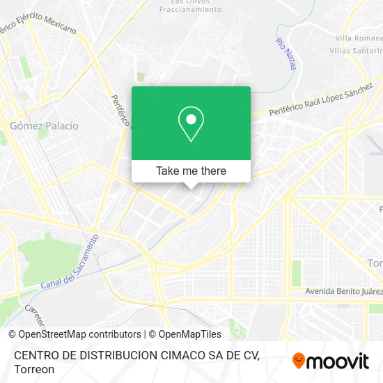 CENTRO DE DISTRIBUCION CIMACO SA DE CV map