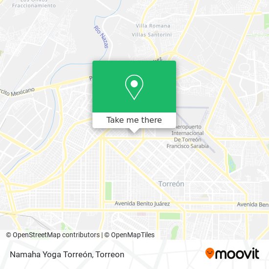 Namaha Yoga Torreón map
