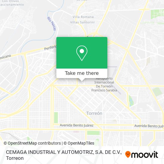 CEMAGA INDUSTRIAL Y AUTOMOTRIZ, S.A. DE C.V. map