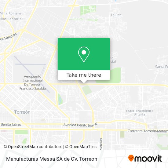 Manufacturas Messa SA de CV map