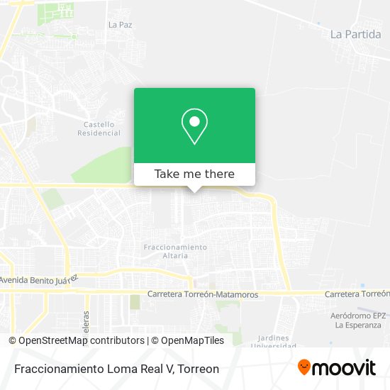 Mapa de Fraccionamiento Loma Real V