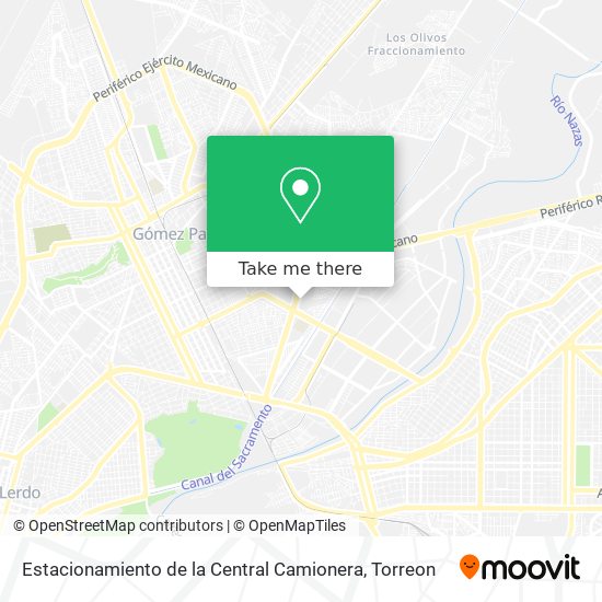 Estacionamiento de la Central Camionera map