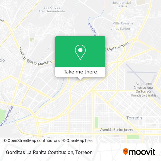 Mapa de Gorditas La Ranita Costitucion