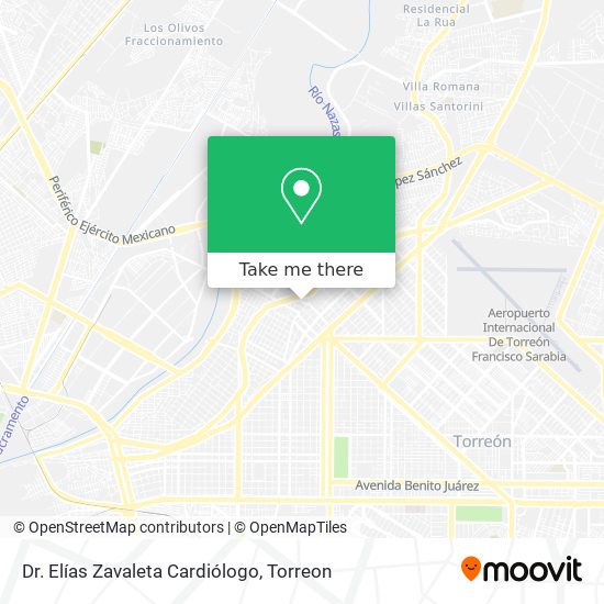 Mapa de Dr. Elías Zavaleta Cardiólogo