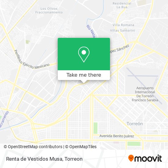 Renta de Vestidos Musa map