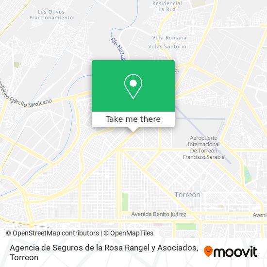 Agencia de Seguros de la Rosa Rangel y Asociados map