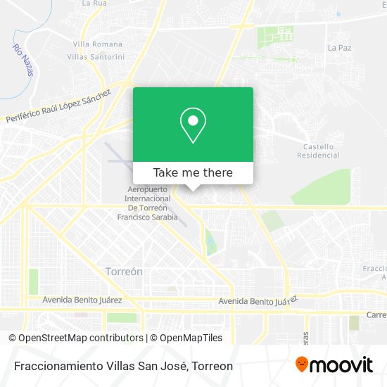 Fraccionamiento Villas San José map