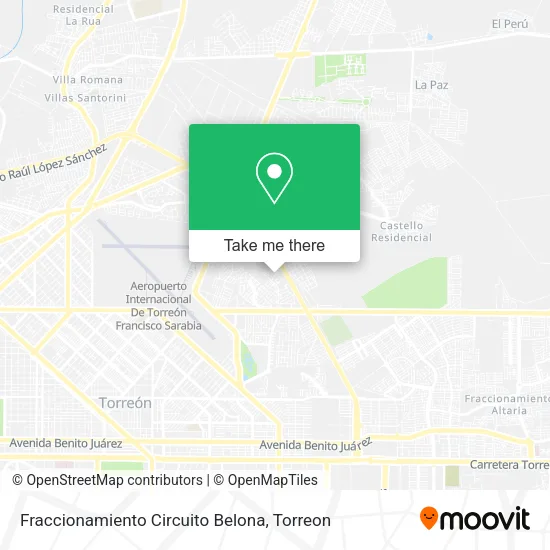 Mapa de Fraccionamiento Circuito Belona