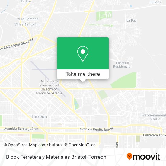 Block Ferretera y Materiales Bristol map
