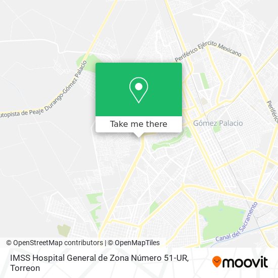 IMSS Hospital General de Zona Número 51-UR map