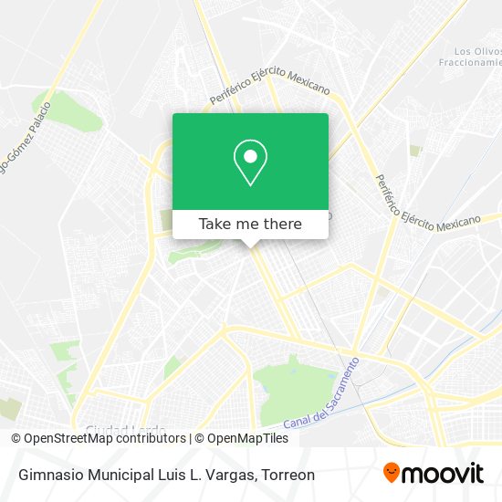 Gimnasio Municipal Luis L. Vargas map
