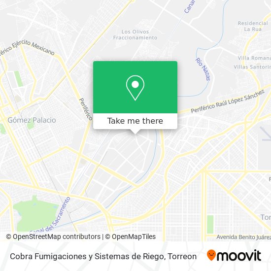 Cobra Fumigaciones y Sistemas de Riego map
