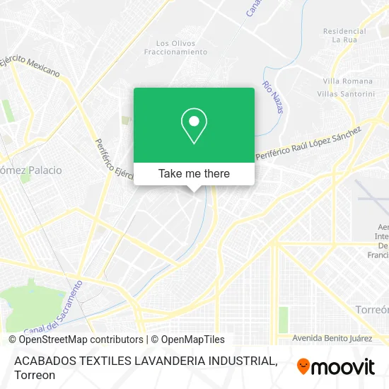 ACABADOS TEXTILES LAVANDERIA INDUSTRIAL map