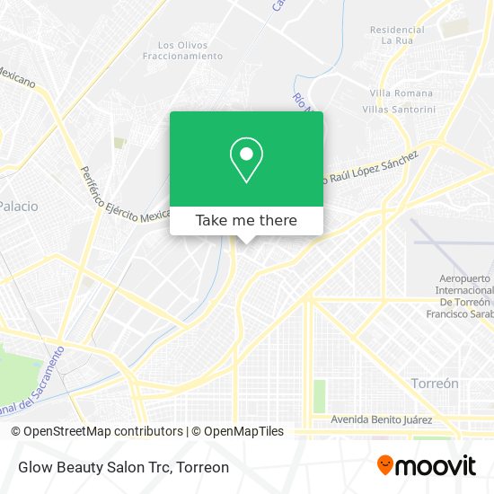Mapa de Glow Beauty Salon Trc