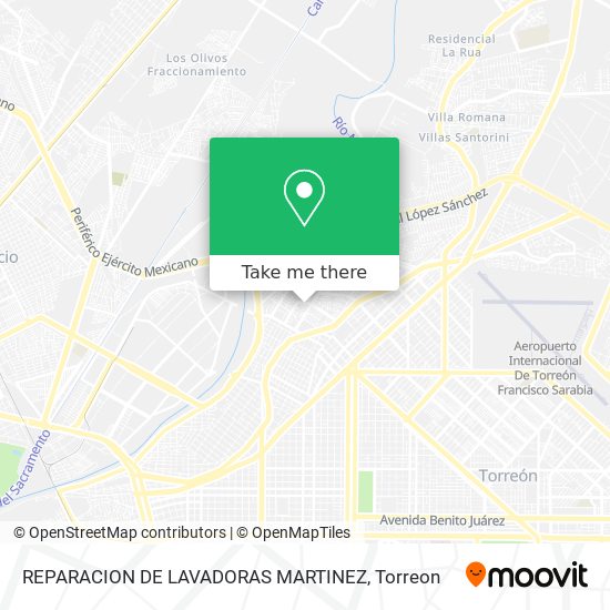 Mapa de REPARACION DE LAVADORAS MARTINEZ