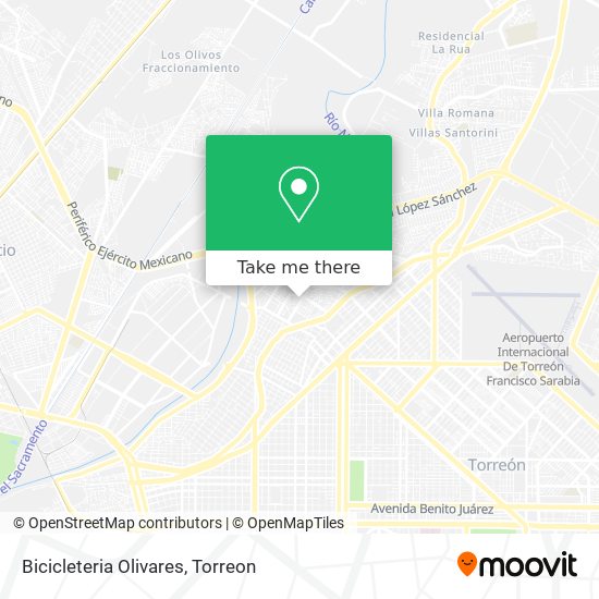 Bicicleteria Olivares map