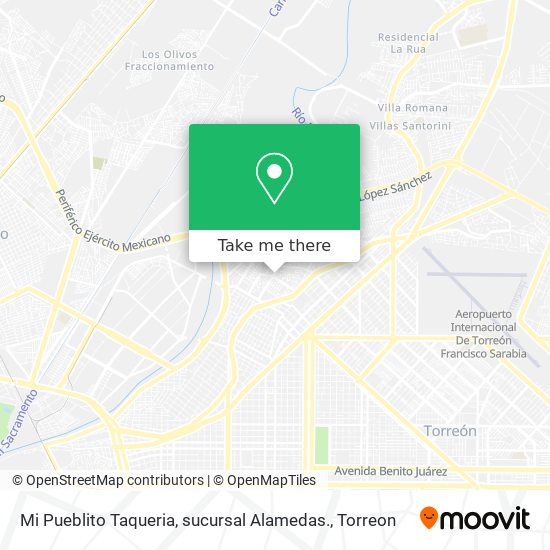 Mi Pueblito Taqueria, sucursal Alamedas. map
