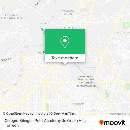 Mapa de Colegio Bilingüe Petit Academy de Green Hills