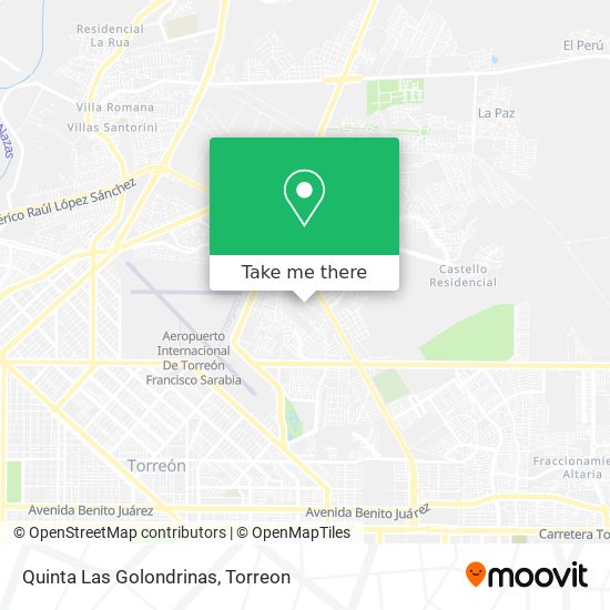 Mapa de Quinta Las Golondrinas