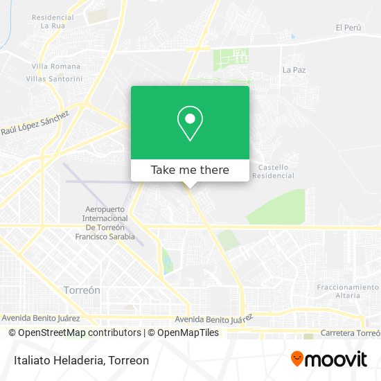 Mapa de Italiato Heladeria