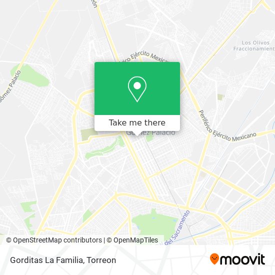 Mapa de Gorditas La Familia